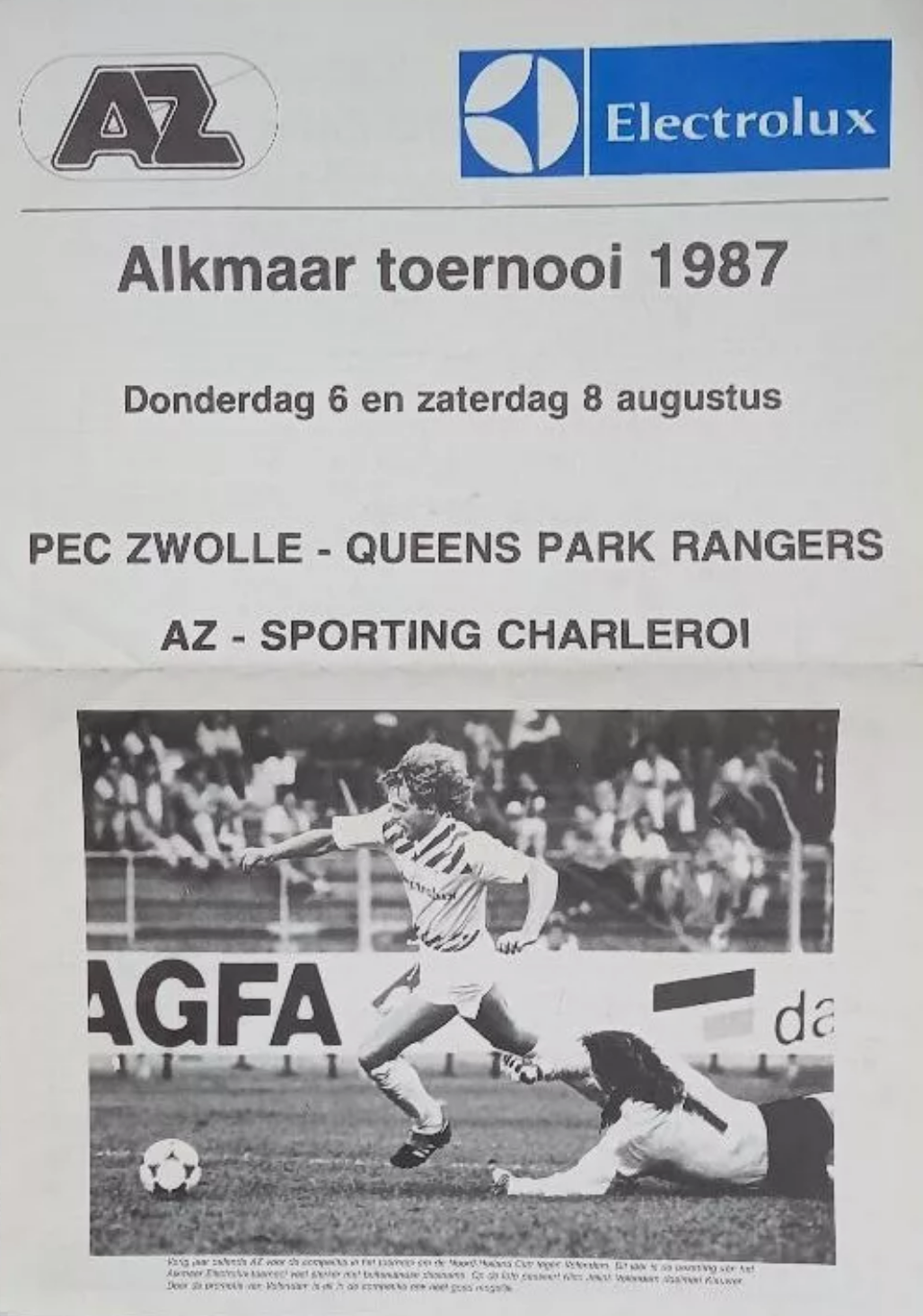 AZ Programma 8-aug-1987 QPR - Finale Alkmaar toernooi